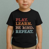 Unity Day Orange Play Learn Be Kind Repeat Toddler T-Shirt
