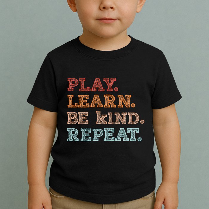 Unity Day Orange Play Learn Be Kind Repeat Toddler T-Shirt