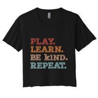 Unity Day Orange Play Learn Be Kind Repeat Crop Top