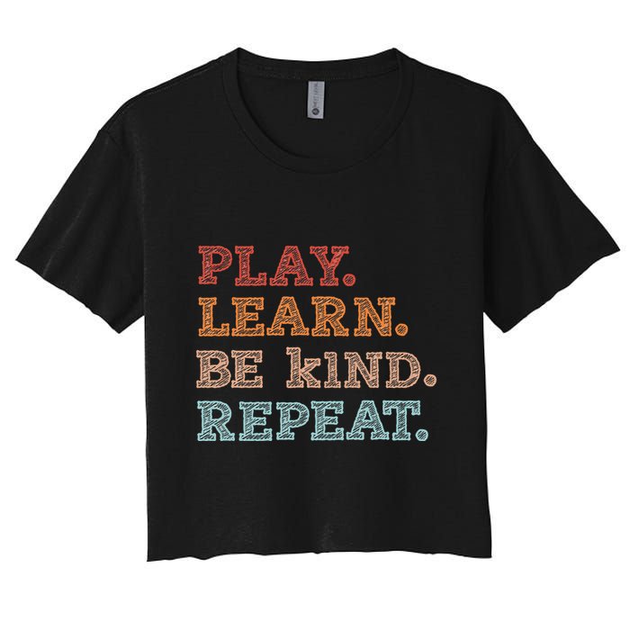 Unity Day Orange Play Learn Be Kind Repeat Crop Top