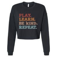 Unity Day Orange Play Learn Be Kind Repeat Cropped Pullover Crew
