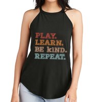 Unity Day Orange Play Learn Be Kind Repeat Women's Perfect Tri Rocker Tank