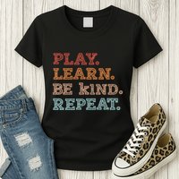Unity Day Orange Play Learn Be Kind Repeat Womens T-Shirt