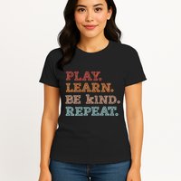 Unity Day Orange Play Learn Be Kind Repeat Womens T-Shirt