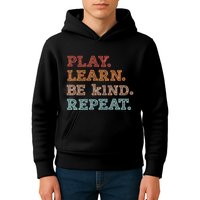 Unity Day Orange Play Learn Be Kind Repeat Kids Hoodie