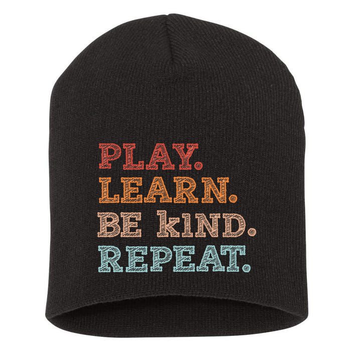 Unity Day Orange Play Learn Be Kind Repeat Short Acrylic Beanie