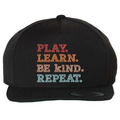 Unity Day Orange Play Learn Be Kind Repeat Wool Snapback Cap