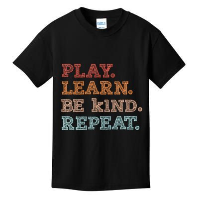 Unity Day Orange Play Learn Be Kind Repeat Kids T-Shirt