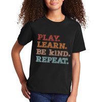 Unity Day Orange Play Learn Be Kind Repeat Kids T-Shirt