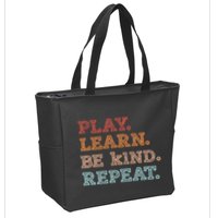 Unity Day Orange Play Learn Be Kind Repeat Zip Tote Bag