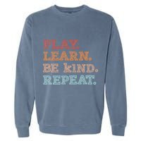 Unity Day Orange Play Learn Be Kind Repeat Garment-Dyed Sweatshirt