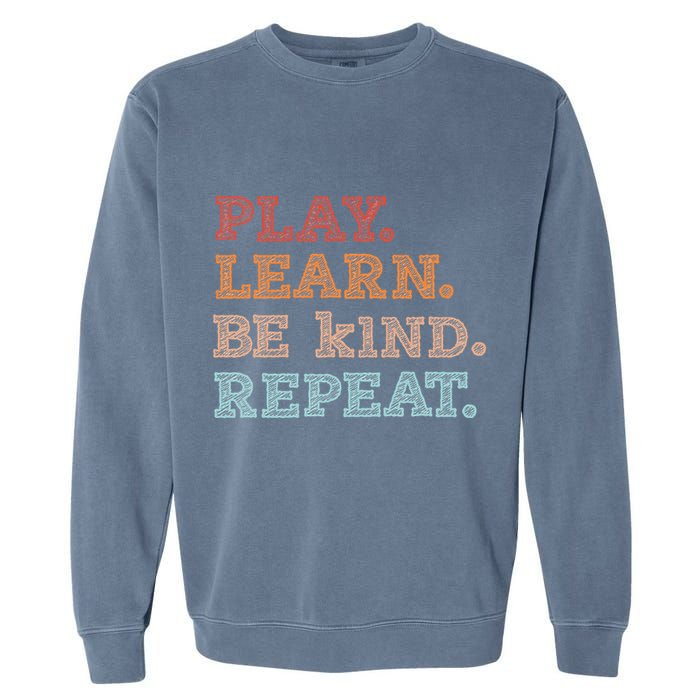 Unity Day Orange Play Learn Be Kind Repeat Garment-Dyed Sweatshirt