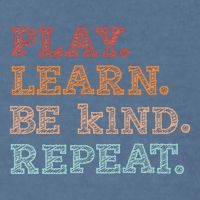 Unity Day Orange Play Learn Be Kind Repeat Garment-Dyed Sweatshirt