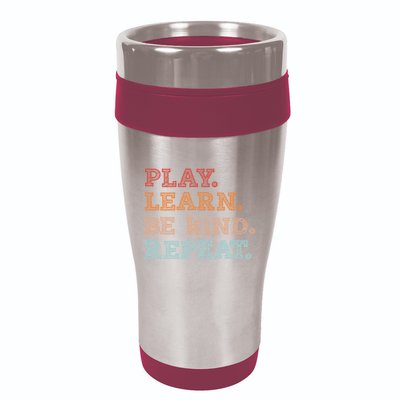 Unity Day Orange Play Learn Be Kind Repeat 16oz Travel Tumbler