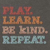Unity Day Orange Play Learn Be Kind Repeat Cotton Canvas Backpack