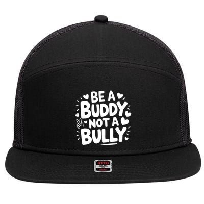 Unity Day Orange Anti Bullying Be A Buddy Not A Bully 7 Panel Mesh Trucker Snapback Hat