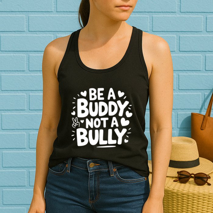 Unity Day Orange Anti Bullying Be A Buddy Not A Bully Womens Tank Top