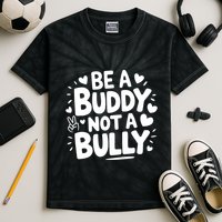 Unity Day Orange Anti Bullying Be A Buddy Not A Bully Kids Tie-Dye T-Shirt