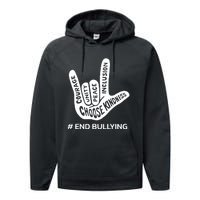 Unity Day Orange Anti Bullying Peace Love Sign Language Performance Fleece Hoodie