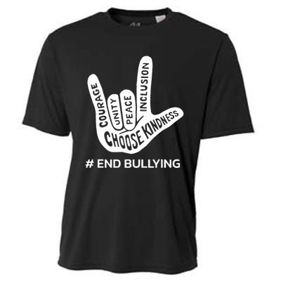 Unity Day Orange Anti Bullying Peace Love Sign Language Cooling Performance Crew T-Shirt