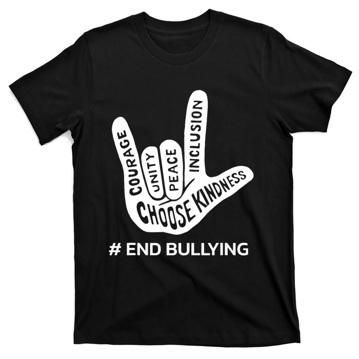 Unity Day Orange Anti Bullying Peace Love Sign Language T-Shirt