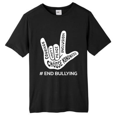 Unity Day Orange Anti Bullying Peace Love Sign Language Tall Fusion ChromaSoft Performance T-Shirt