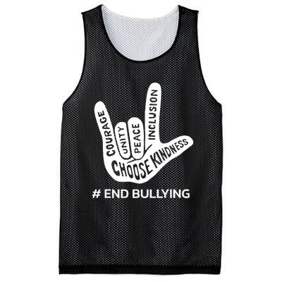 Unity Day Orange Anti Bullying Peace Love Sign Language Mesh Reversible Basketball Jersey Tank