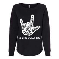 Unity Day Orange Anti Bullying Peace Love Sign Language Womens California Wash Sweatshirt