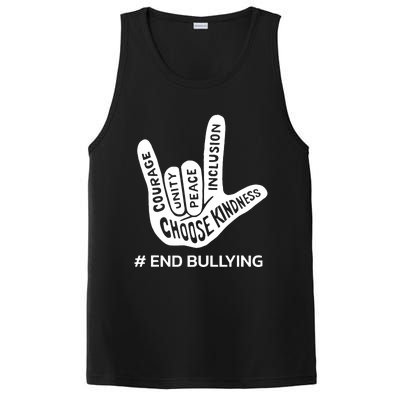 Unity Day Orange Anti Bullying Peace Love Sign Language PosiCharge Competitor Tank