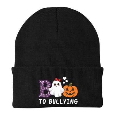 Unity Day Orange Funny Halloween Boo To Bullying Beanie