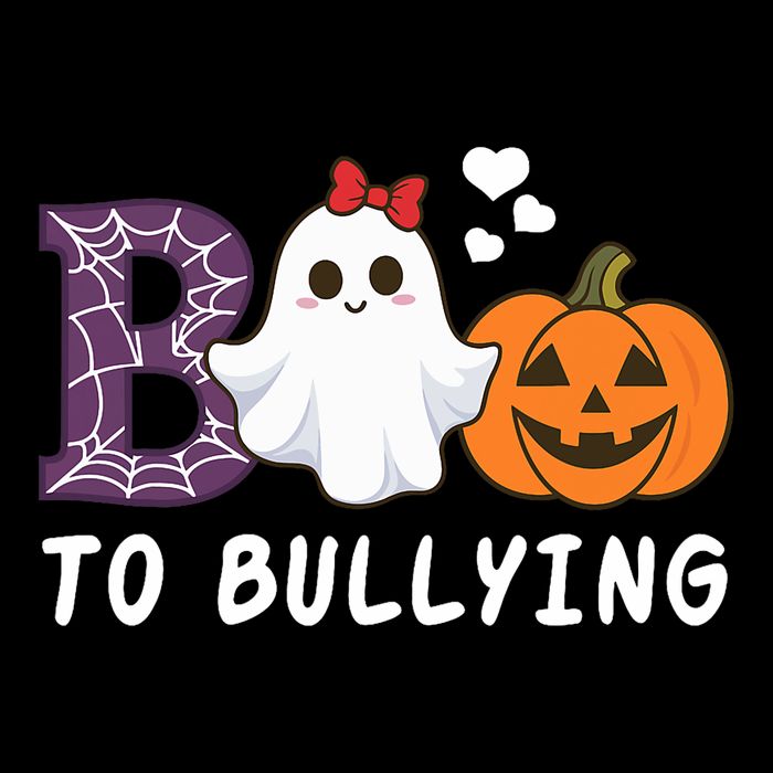 Unity Day Orange Funny Halloween Boo To Bullying Drawstring Bag