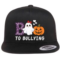 Unity Day Orange Funny Halloween Boo To Bullying Flat Bill Trucker Hat