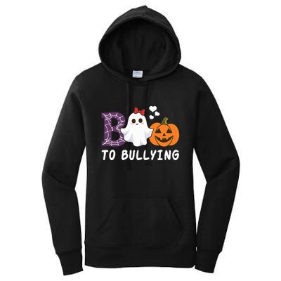 Unity Day Orange Funny Halloween Boo To Bullying Women's Pullover Hoodie