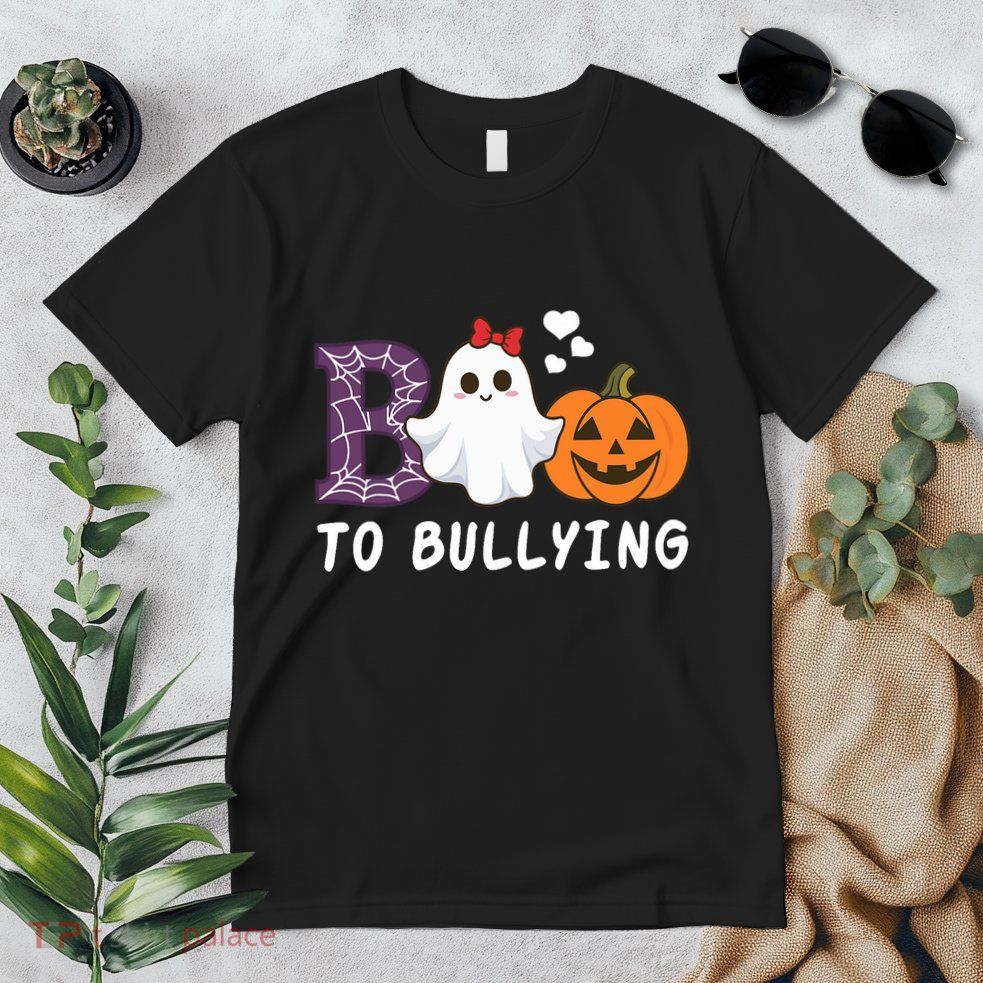 Unity Day Orange Funny Halloween Boo To Bullying Premium T-Shirt