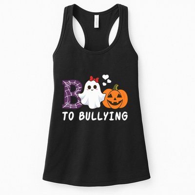 Unity Day Orange Funny Halloween Boo To Bullying Womens Tank Top