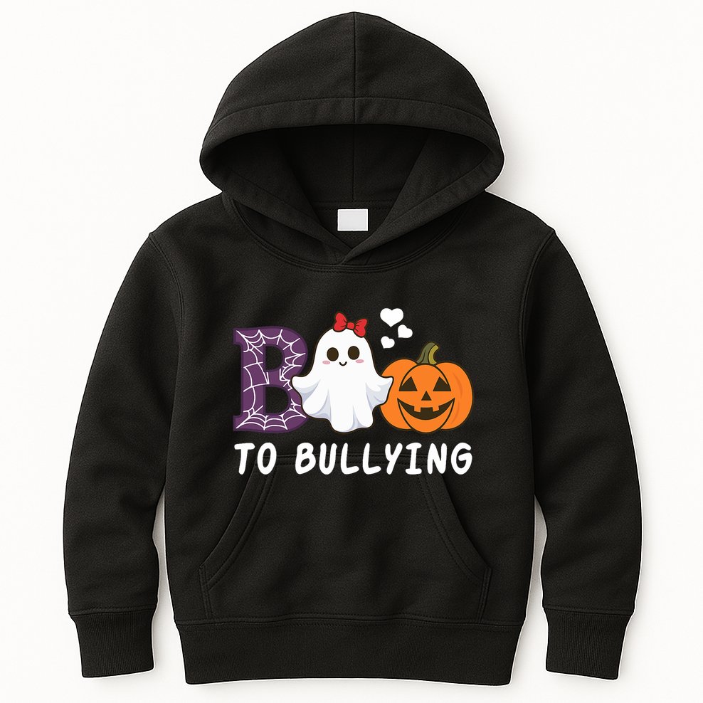 Unity Day Orange Funny Halloween Boo To Bullying Kids Hoodie