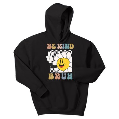 Unity Day Orange Women Teacher Be Kind Bruh Orange Groovy Kids Hoodie