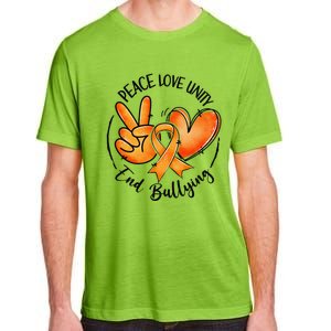 Unity Day Orange Peace Love Unity End Bullying Kindness Gift Adult ChromaSoft Performance T-Shirt