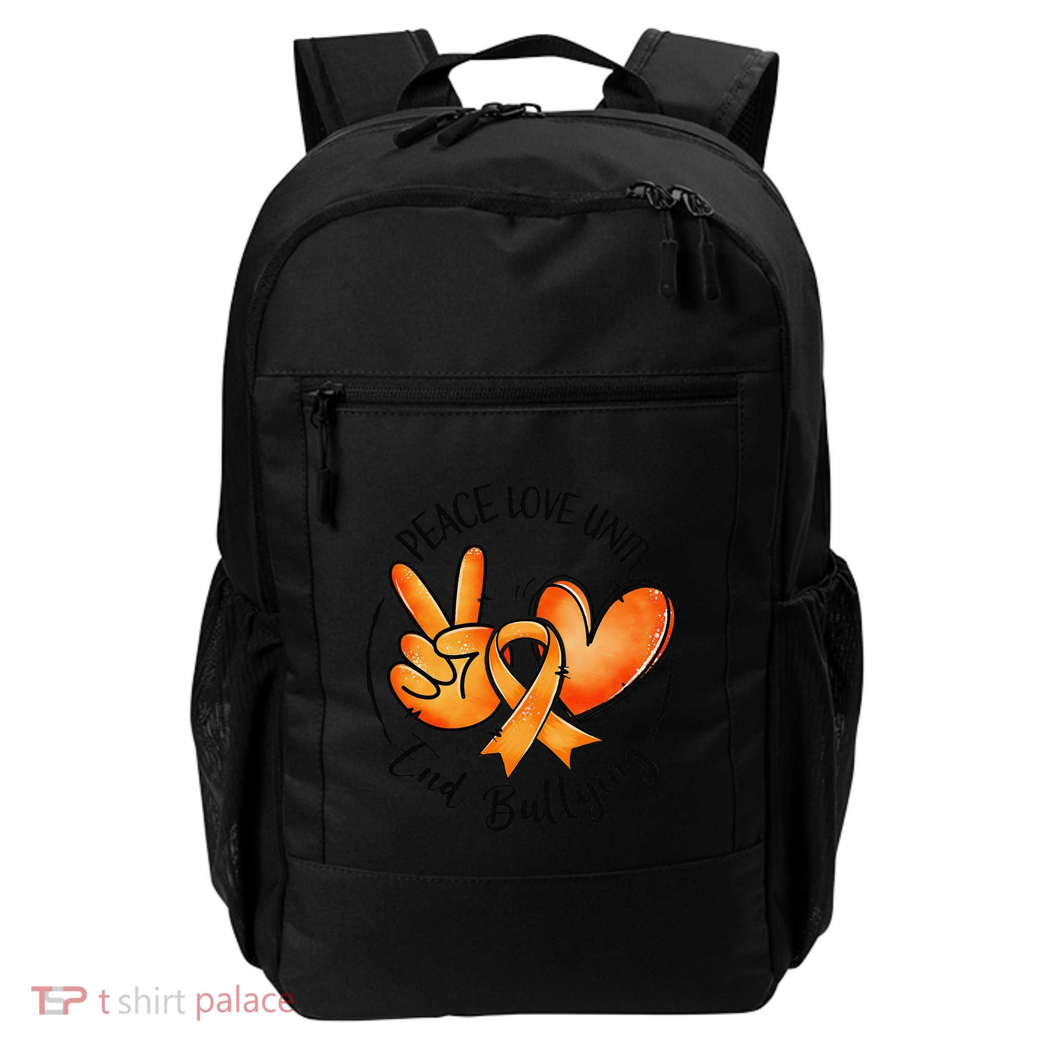 Unity Day Orange Peace Love Unity End Bullying Kindness Gift Daily Commute Backpack