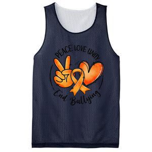 Unity Day Orange Peace Love Unity End Bullying Kindness Gift Mesh Reversible Basketball Jersey Tank