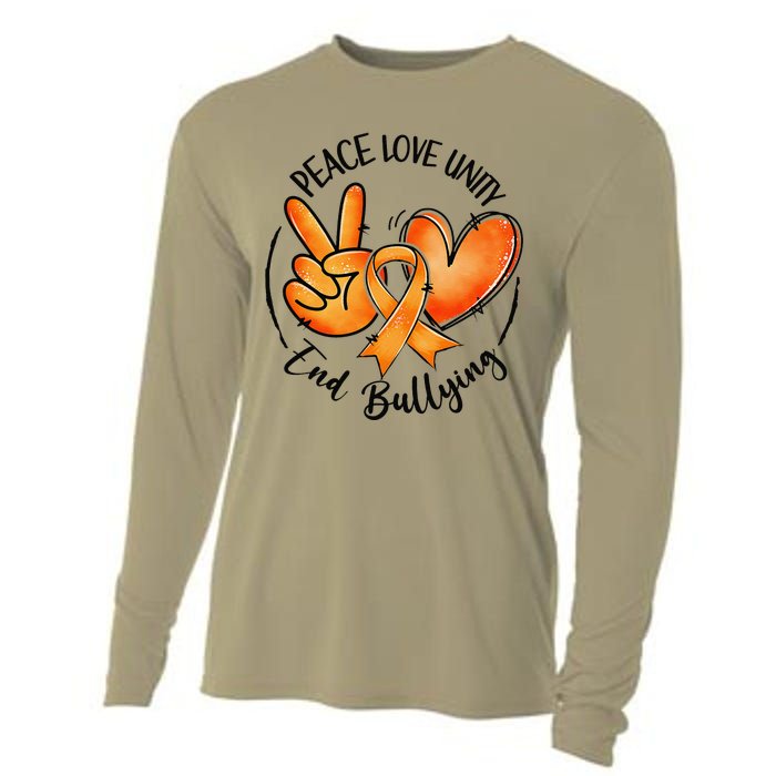 Unity Day Orange Peace Love Unity End Bullying Kindness Gift Cooling Performance Long Sleeve Crew