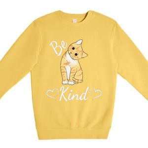 Unity Day Orange Cat Anti Bullying Be Kind Gift Premium Crewneck Sweatshirt