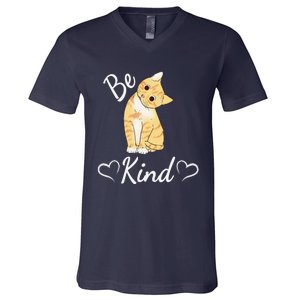 Unity Day Orange Cat Anti Bullying Be Kind Gift V-Neck T-Shirt