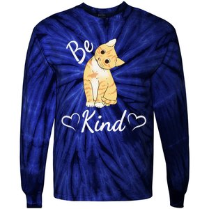 Unity Day Orange Cat Anti Bullying Be Kind Gift Tie-Dye Long Sleeve Shirt