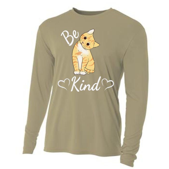 Unity Day Orange Cat Anti Bullying Be Kind Gift Cooling Performance Long Sleeve Crew