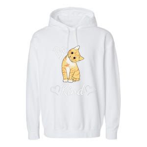 Unity Day Orange Cat Anti Bullying Be Kind Gift Garment-Dyed Fleece Hoodie