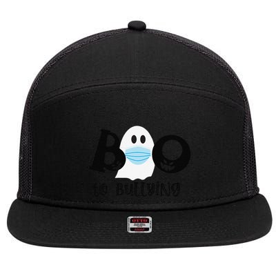 Unity Day Orange Be Kind And Boo To Bullying Halloween 7 Panel Mesh Trucker Snapback Hat