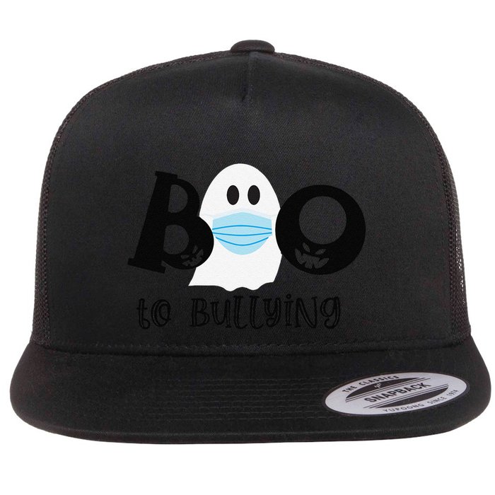 Unity Day Orange Be Kind And Boo To Bullying Halloween Flat Bill Trucker Hat