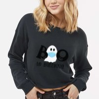 Unity Day Orange Be Kind And Boo To Bullying Halloween Cropped Pullover Crew