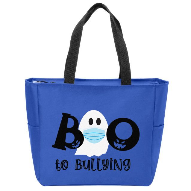 Unity Day Orange Be Kind And Boo To Bullying Halloween Zip Tote Bag